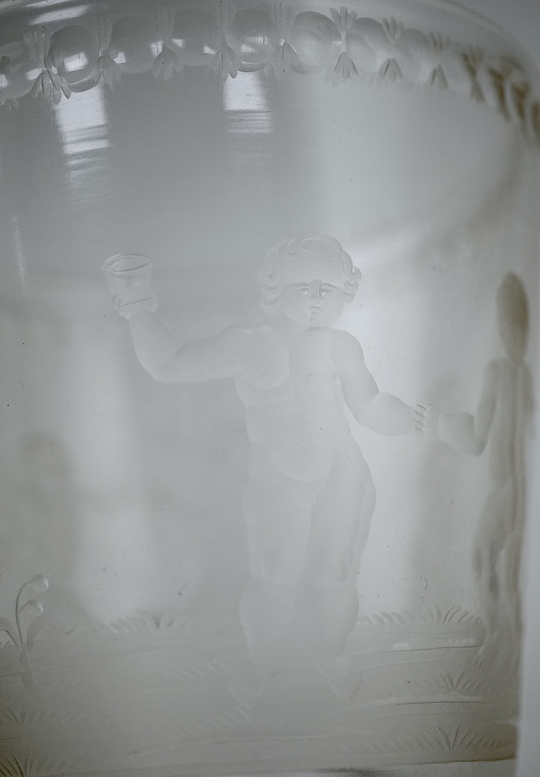 A Potsdam engraved goblet, c.1700-15, in the manner Gottfried Spiller
